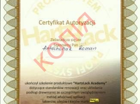 Сертифицырованый представитель HartzLack